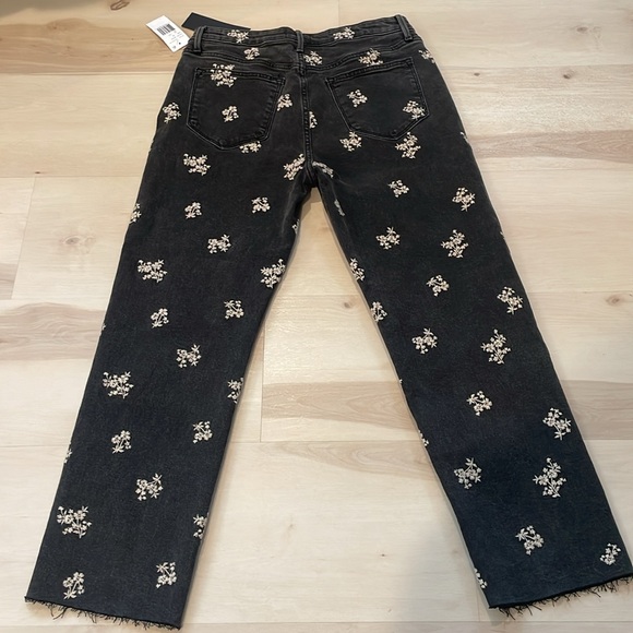 Driftwood Royce floral embroidered straight leg loose fit bohemian Jeans - Picture 7 of 9